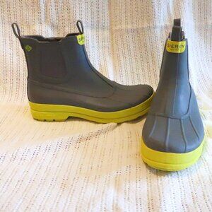 Sperry Cold Bay Rubber Chelsea Rain Boot Men size 9.5 Women's size 11